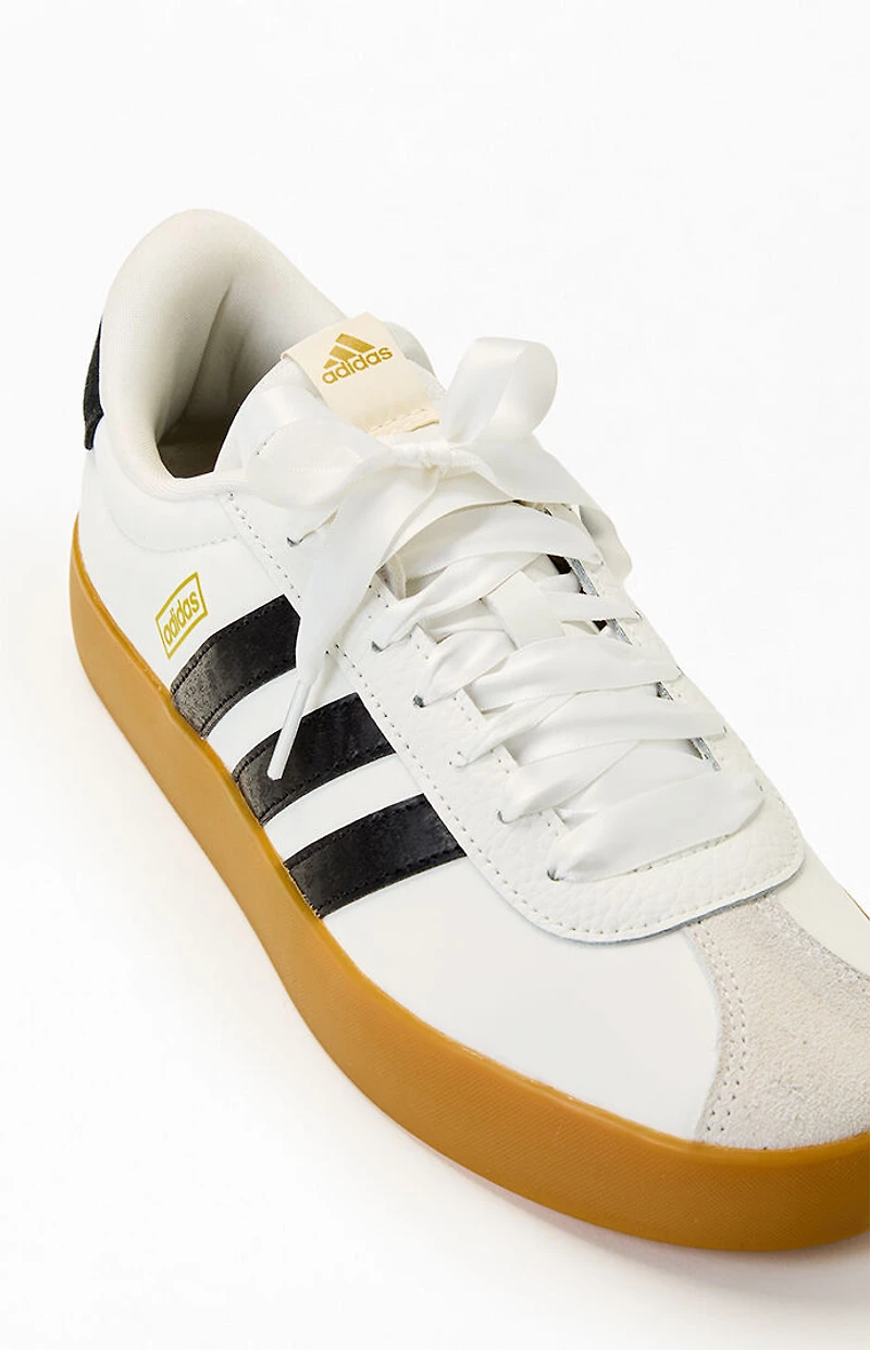 adidas Women's White Leather VL Court 3.0 Sneakers