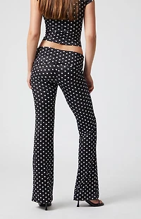 Beverly and Beck Polka Dot Flare Pants