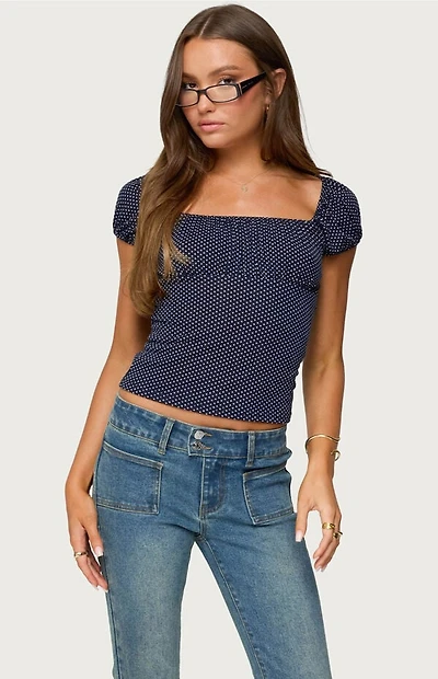 Edikted Stefania Polka Dot Top