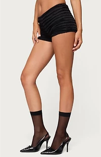 Edikted Tauri Ruffled Micro Shorts