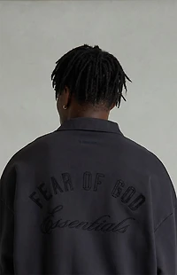 Fear of God ESSENTIALS Vintage Black Classic Polo Sweatshirt