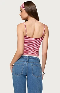 Edikted Two Piece Striped Headband Tank Top
