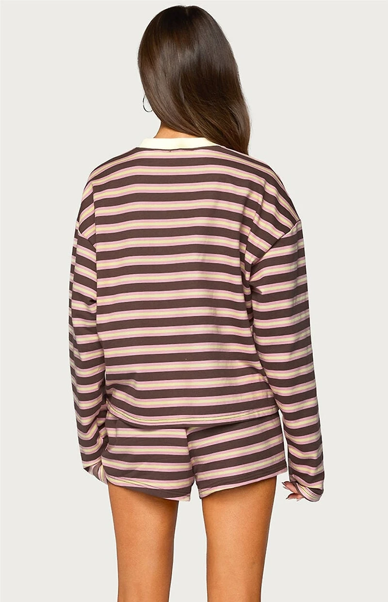 Edikted Blanchy Striped Long Sleeve Top
