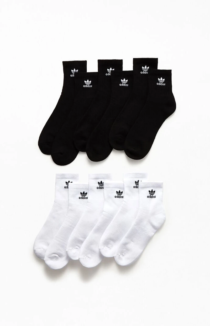 adidas 6-Pack Trefoil Quarter Socks