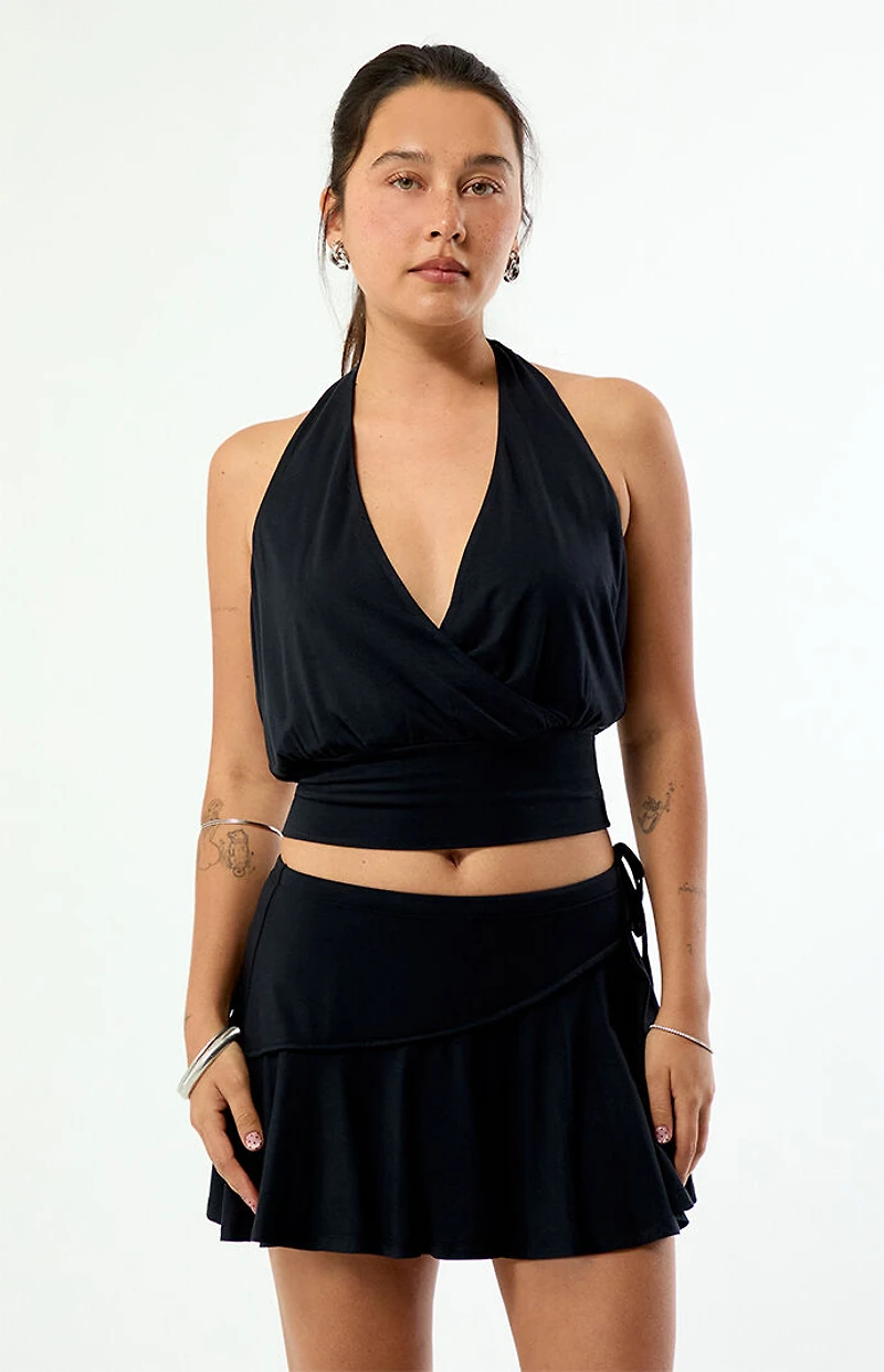 Beverly and Beck Layla Deep V Halter Top