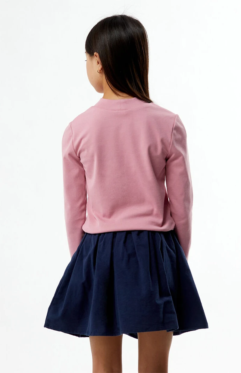 Pacsun Kids Mauve Long Sleeve Mock Neck Shirt