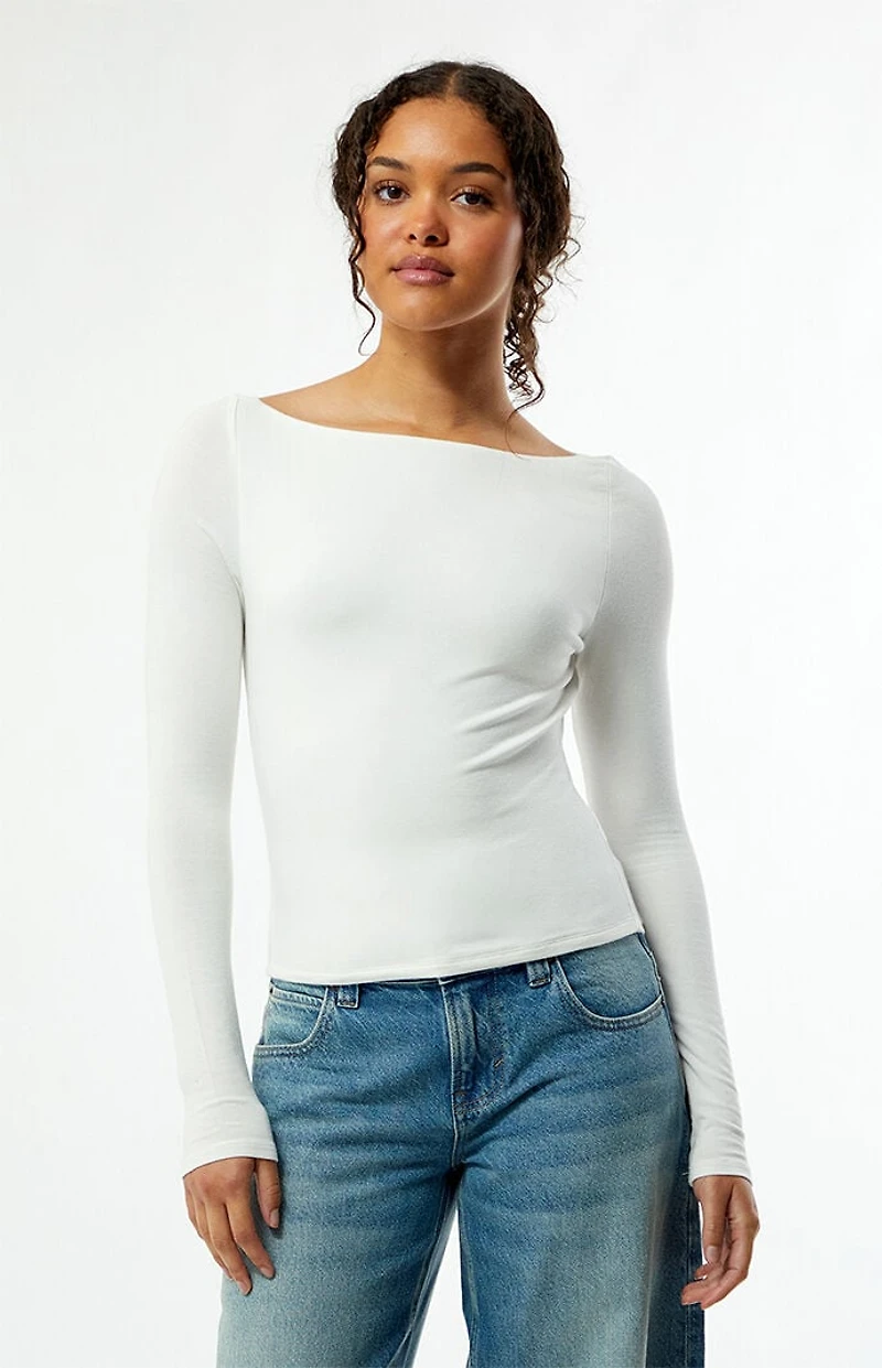 Your Favorite Shaina Long Sleeve Boat Neck Top