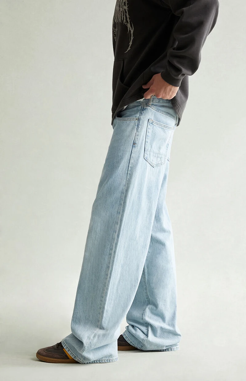 Pacsun Blake Extreme Baggy Jeans Drawstring Light Indigo
