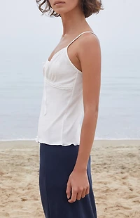 John Galt White Arden Tank Top