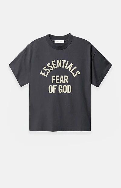 Fear of God ESSENTIALS Women's Faded Black Campus Classic Short Sleeve T-Shirt