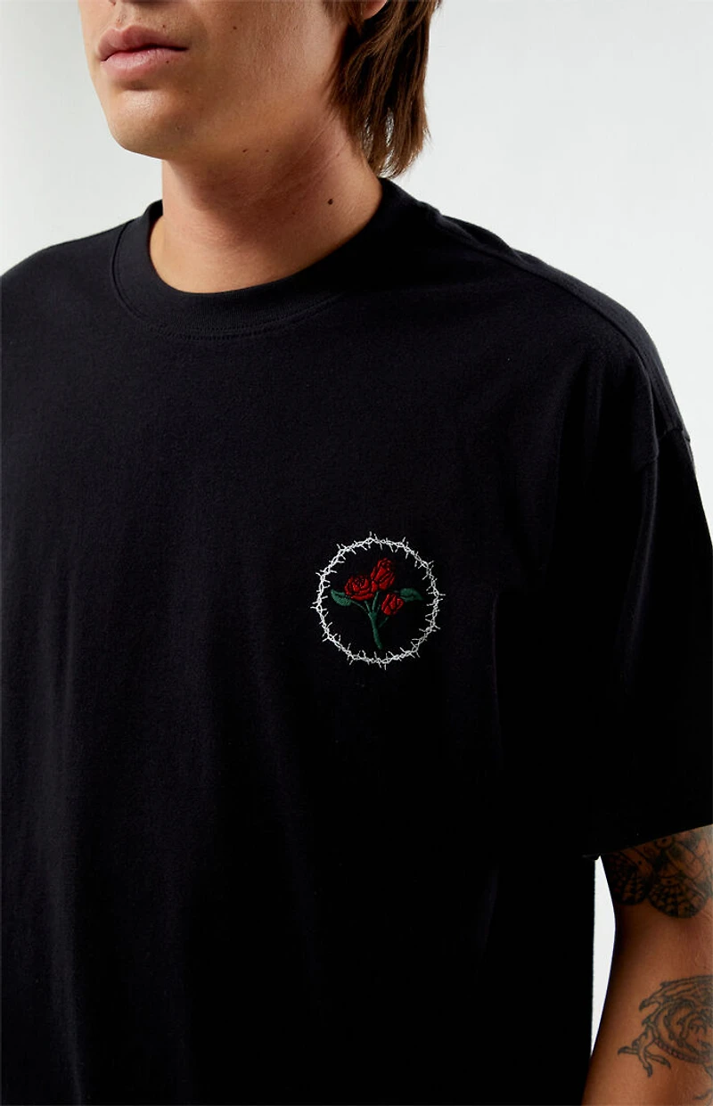Pacsun Metal Rose Embroidered T-Shirt