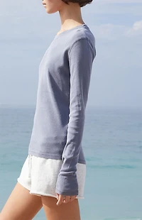 John Galt Dark Gray Ainsley Long Sleeve Top