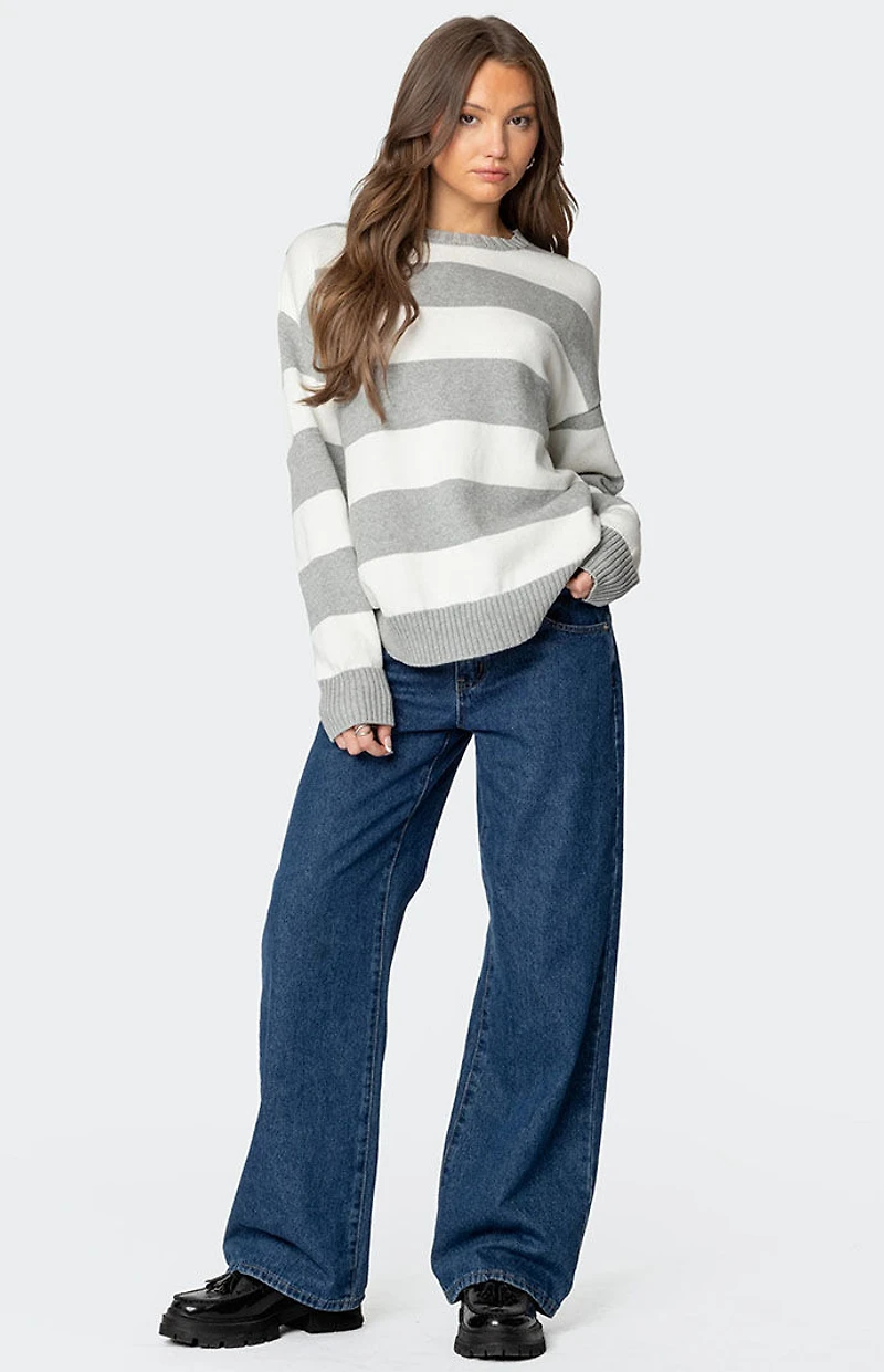Edikted Richie Oversized Striped Sweater