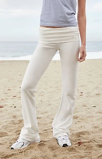 John Galt White Priscilla Flare Pants