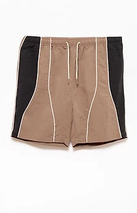 Pacsun Brown Piping Track Shorts