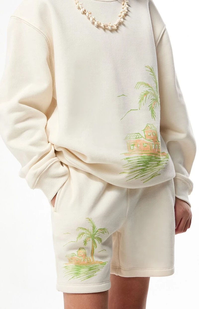 Pacsun Kids Palm Tree Baggy Sweat Shorts
