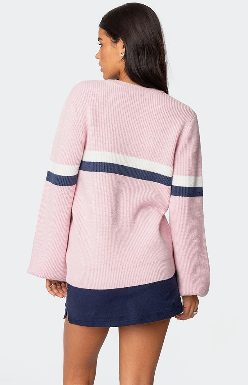 Edikted Nautical Striped Oversized Sweater