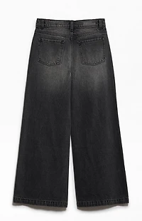 Pacsun Kids Baggy Flare Jeans Black