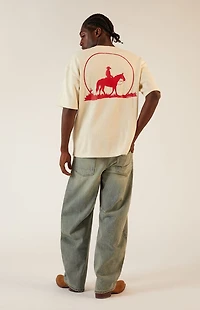 Pacsun Tan Moonlight Waffle Knit T-Shirt