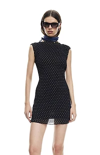 LIONESS Mariner Polka Dot Mini Dress