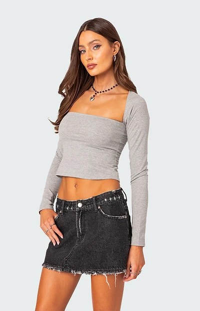 Edikted Urban Girl Wide Neck Top