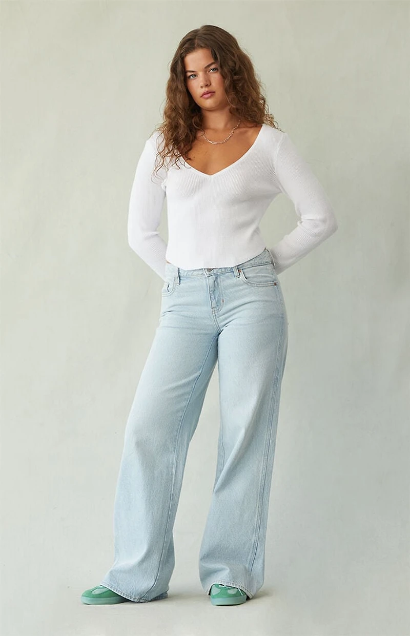 Pacsun Casey Low Rise Baggy Jeans Light Indigo Wash