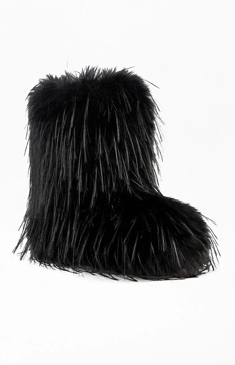AZALEA WANG Women's Lenix Faux Fur Booties