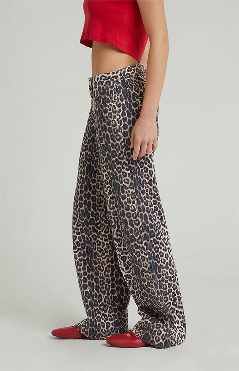 Pacsun Casey Low Rise Baggy Jeans Leopard