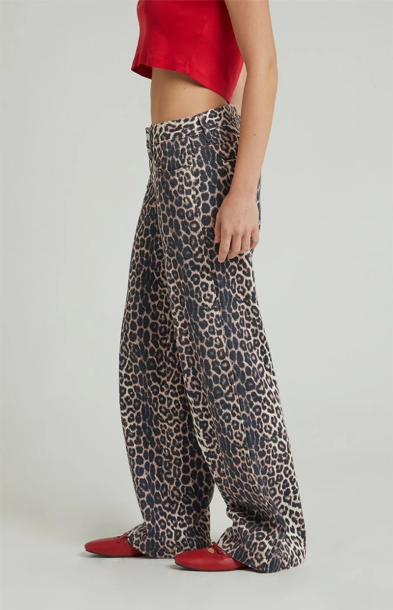 Pacsun Casey Low Rise Baggy Jeans Leopard