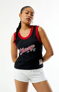 Mitchell & Ness NBA Chicago Bulls Mesh Cropped Tank Top