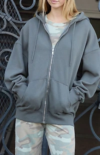 John Galt Christy Full Zip Oversized Hoodie
