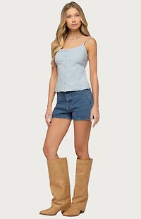 Edikted Milena High Rise Denim Shorts