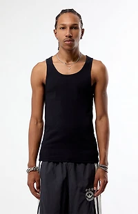 Pacsun Black Script Ribbed Tank Top