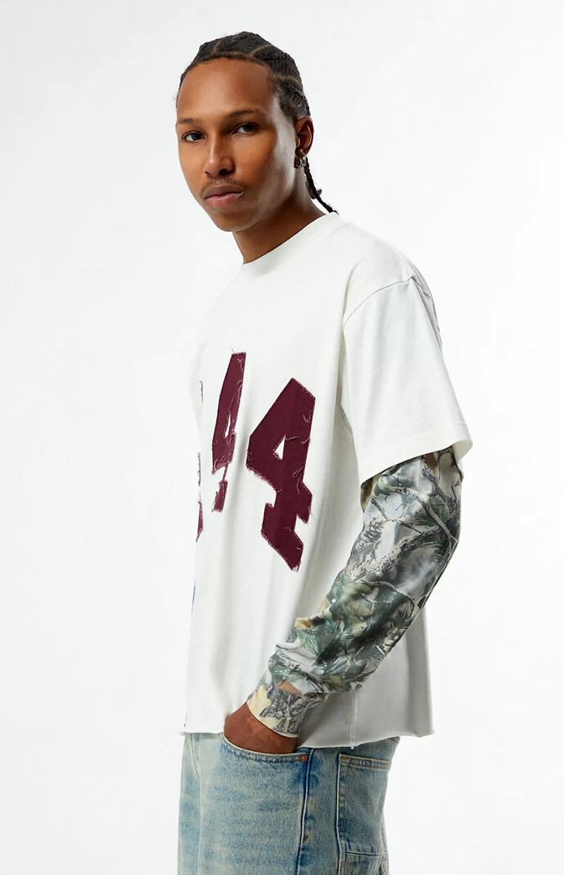 Pacsun 444 Camo Cropped 2fer Long Sleeve T-Shirt