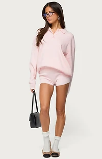 Edikted Lorie Ribbed Knit Shorts