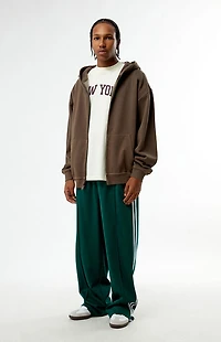 Pacsun Brown Washed Full Zip Hoodie