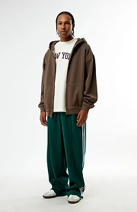 Pacsun Brown Washed Full Zip Hoodie