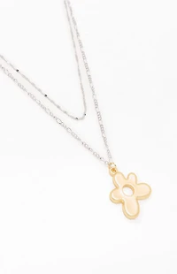 LA Hearts Thalia Flower Layered Necklace