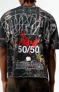 Pacsun Human 50 Camo Cropped Boxy T-Shirt