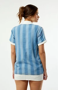 adidas Denim Short Sleeve Football Jersey