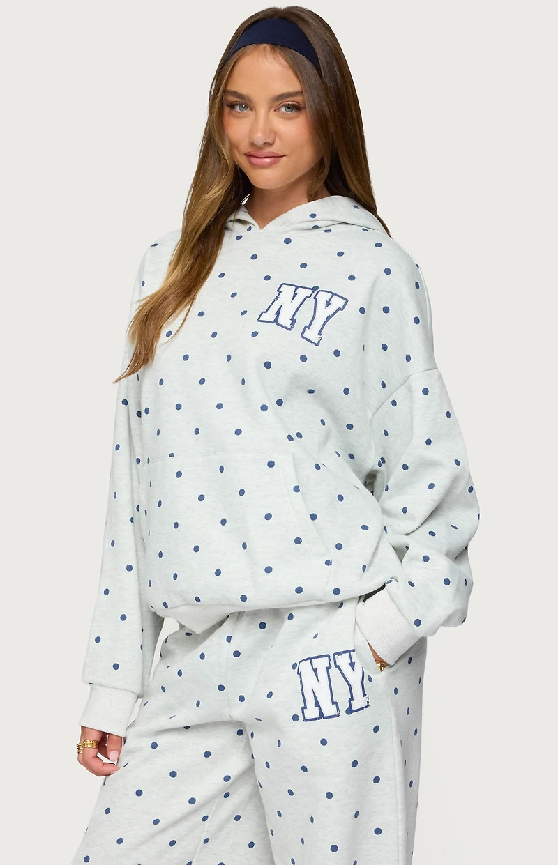 Edikted NY Babe Polka Dot Hoodie
