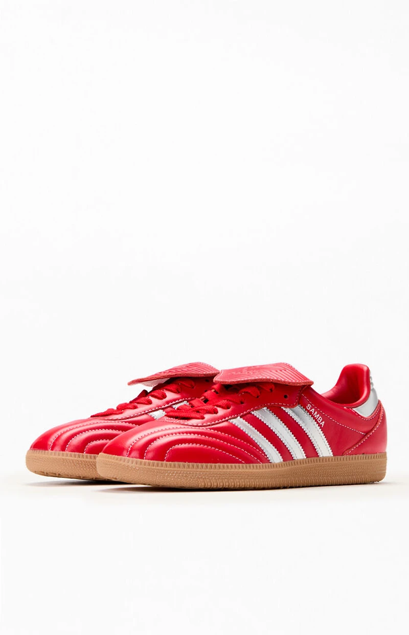 adidas Women's Red Samba Long Tongue Sneakers