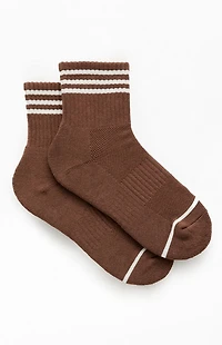 Pacsun Lucky Girl Varsity Stripe Quarter Socks