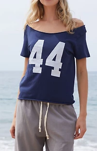 John Galt Blue 44 Robyn Off-The-Shoulder Top