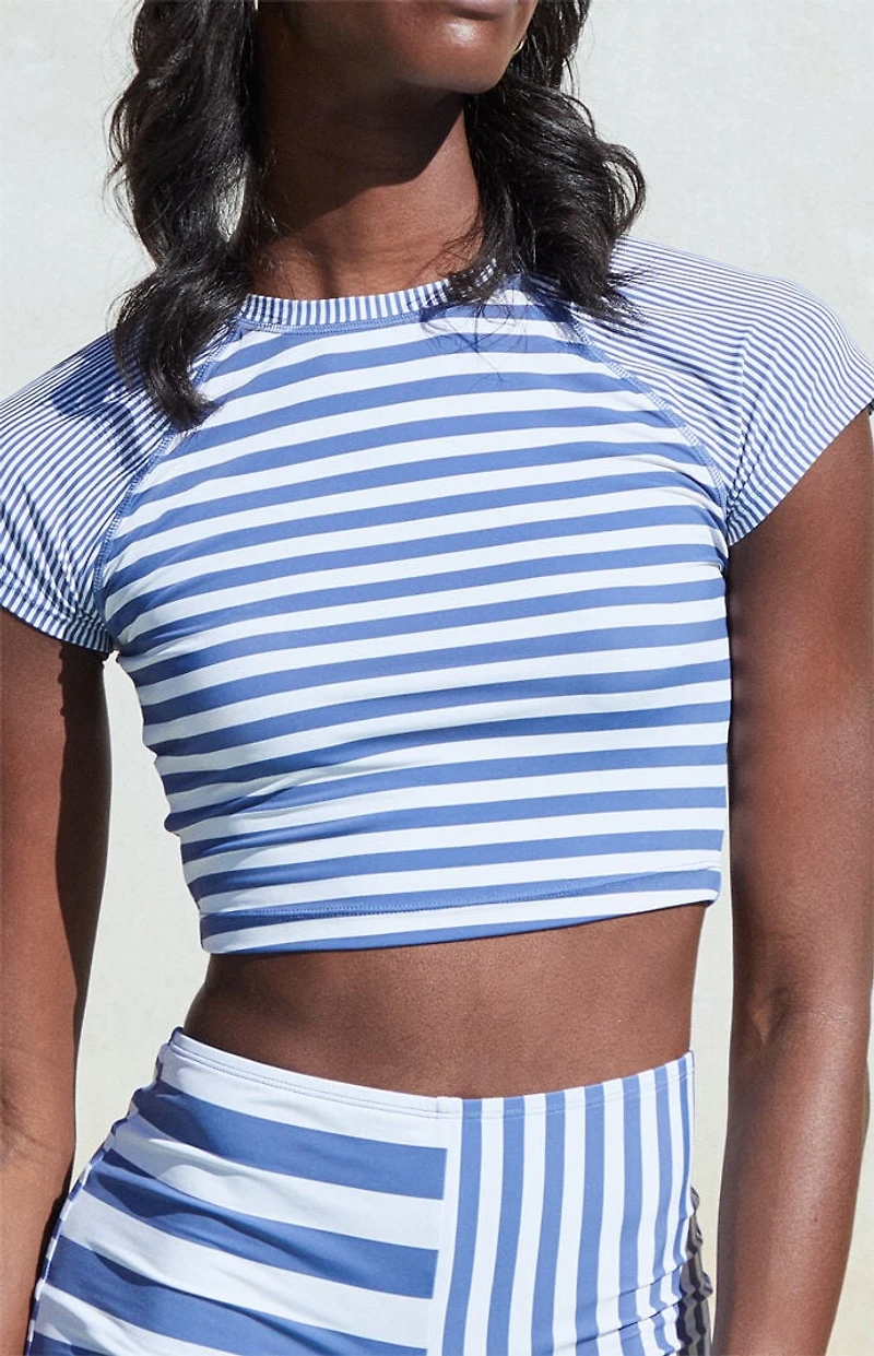 Roxy Stripe Out Cropped Rashguard