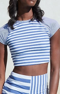 Roxy Stripe Out Cropped Rashguard