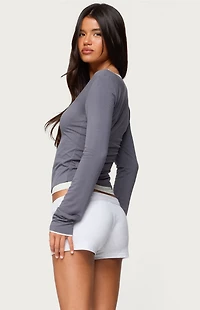 Edikted Orella Contrast Layered Long Sleeve Top