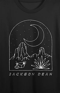 Jackson Dean Desert Night Scene Cropped T-Shirt