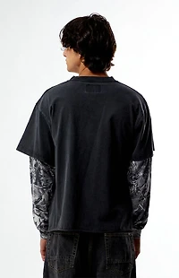 Pacsun Unshaken Cropped Camo 2fer Long Sleeve T-Shirt