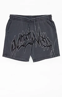 Pacsun Handstyles Studded Fleece Sweat Shorts